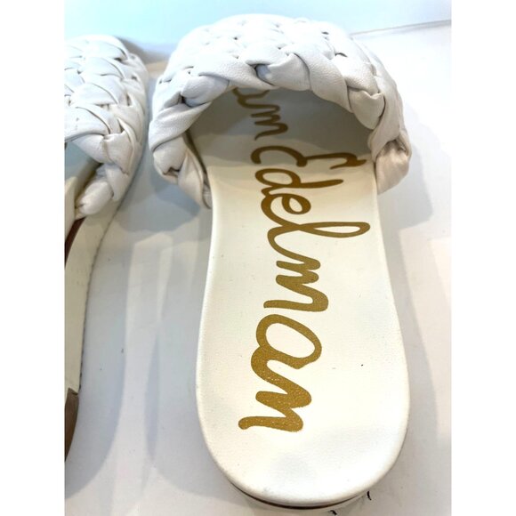Sam Edelman Ainslie Braided White Slide Sandals Platform Size 8 Stylish & Comfor - Picture 11 of 12